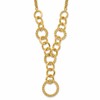 14K Polished Circles Y-Drop w/1in ext. Necklace