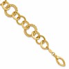 14K Polished Fancy Circle Link Bracelet