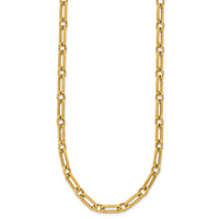 Load image into Gallery viewer, 14K Polished and Twisted Fancy Link Toggle Necklace

