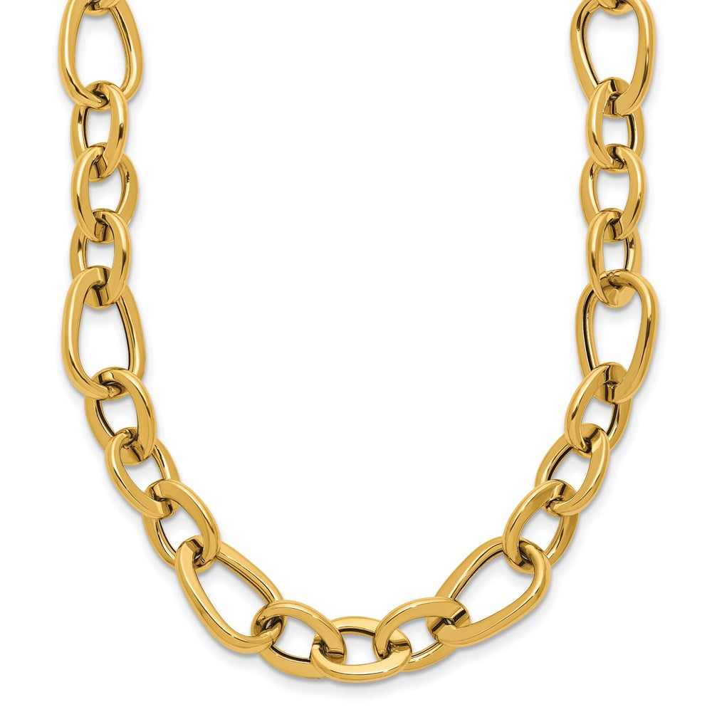 14K Polished Fancy Link Necklace