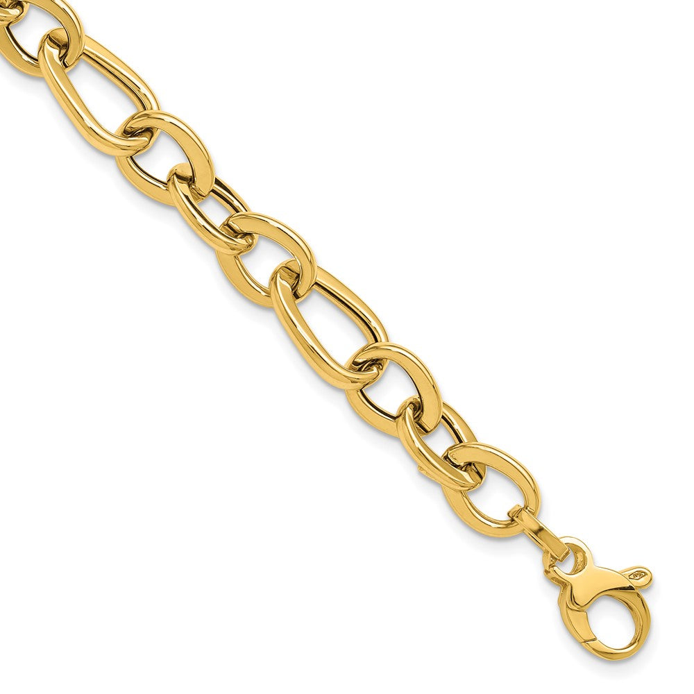14K Polished Fancy Link Bracelet
