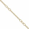 14K Oval Link 9 inch Plus 1 inch Extender - Total 10 inch Anklet