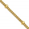 14K Polished and Diamond-cut Fancy Braided Rope Bracelet