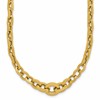 14K Polished Fancy Graduated Link Necklace
