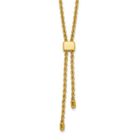 Load image into Gallery viewer, 14K Polished/Dia-cut Fancy Rope Adj. up to 19in Necklace
