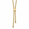 14K Polished/Dia-cut Fancy Rope Adj. up to 19in Necklace