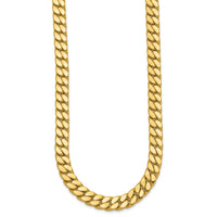 Load image into Gallery viewer, 14K Two-tone CZ Polished Fancy Curb Necklace
