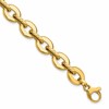 14K Polished and Grooved Fancy Link Bracelet