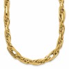 14K Polished Fancy Link Necklace