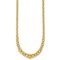 Load image into Gallery viewer, 14K Polished Fancy Graduated Circle Link Necklace
