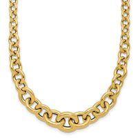 Load image into Gallery viewer, 14K Polished Fancy Graduated Circle Link Necklace
