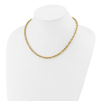 Load image into Gallery viewer, 14K Polished and Textured Fancy Link Necklace
