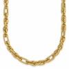 14K Polished and Textured Fancy Link Necklace