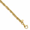 14K Polished and Textured Fancy Link Bracelet