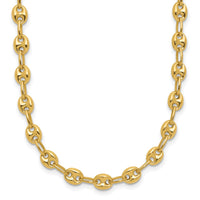 Load image into Gallery viewer, 14K Polished Puffed Mariner Link Necklace
