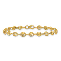 Load image into Gallery viewer, 14K Polished Puffed Mariner Link Bracelet
