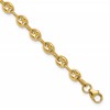 14K Polished Puffed Mariner Link Bracelet