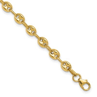 Load image into Gallery viewer, 14K Polished Puffed Mariner Link Bracelet
