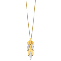 Load image into Gallery viewer, 14K Two-tone Polished/Dia-cut Fancy w/1in ext. Necklace

