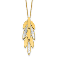 Load image into Gallery viewer, 14K Two-tone Polished/Dia-cut Fancy w/1in ext. Necklace
