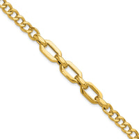 Load image into Gallery viewer, 14K Polished Fancy Link Bracelet

