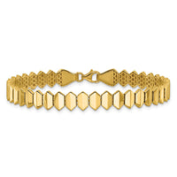 Load image into Gallery viewer, 14K Polished Fancy Geometric Link Bracelet
