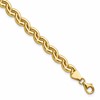 14K Polished Fancy Wave Link Bracelet