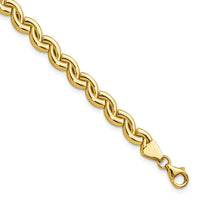 Load image into Gallery viewer, 14K Polished Fancy Wave Link Bracelet
