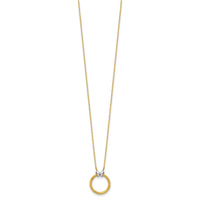 Load image into Gallery viewer, 14K with Rhodium Polished Circle Necklace
