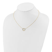 Load image into Gallery viewer, 14K with Rhodium Polished Circle Necklace
