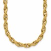 14K Polished/Textured/Dia-cut Twisted Link Necklace