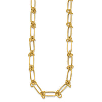 Load image into Gallery viewer, 14K Polished Love Knot Fancy Paperclip Link Necklace
