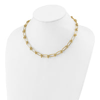 Load image into Gallery viewer, 14K Polished Love Knot Fancy Paperclip Link Necklace
