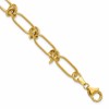 14K Polished Love Knot Fancy Paperclip Link Bracelet
