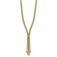 Load image into Gallery viewer, 14K Polish/Texture/Dia-cut Fancy Drop Necklace
