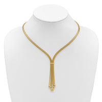 Load image into Gallery viewer, 14K Polish/Texture/Dia-cut Fancy Drop Necklace
