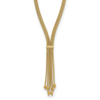 Load image into Gallery viewer, 14K Polish/Texture/Dia-cut Fancy Drop Necklace
