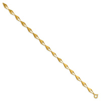 Load image into Gallery viewer, 14K Polished Geometric Link Bracelet
