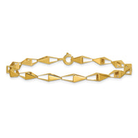 Load image into Gallery viewer, 14K Polished Geometric Link Bracelet
