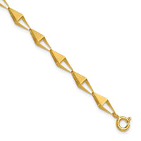 Load image into Gallery viewer, 14K Polished Geometric Link Bracelet
