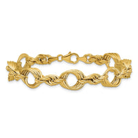 Load image into Gallery viewer, 14K Polished Fancy Circle and Rope Link Bracelet
