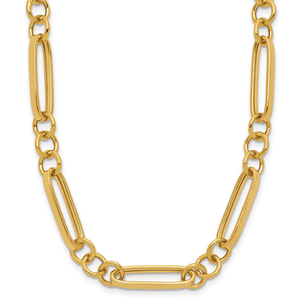 14K Polished Fancy Link Necklace