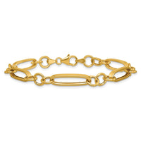 Load image into Gallery viewer, 14K Polished Fancy Link Bracelet
