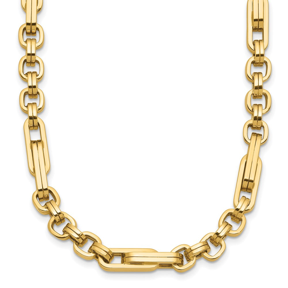 14K Polished Fancy Link Necklace