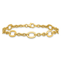 Load image into Gallery viewer, 14K Polished Fancy Link Bracelet
