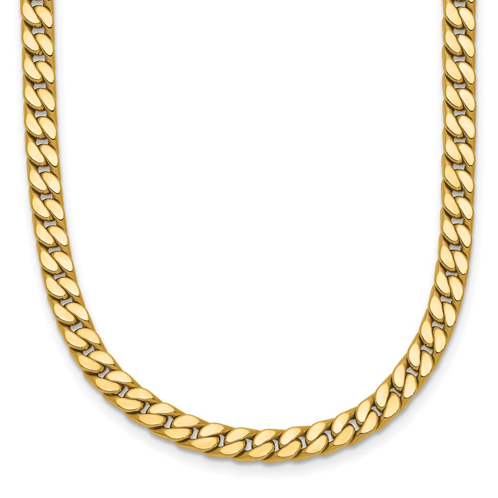 14K Polished Fancy Curb Link Necklace
