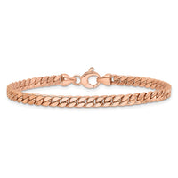 Load image into Gallery viewer, 14K Rose Gold Polished Fancy Curb Link Bracelet
