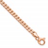 14K Rose Gold Polished Fancy Curb Link Bracelet
