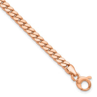 Load image into Gallery viewer, 14K Rose Gold Polished Fancy Curb Link Bracelet
