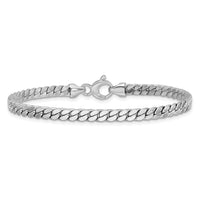 Load image into Gallery viewer, 14K White Gold Polished Fancy Curb Link Bracelet
